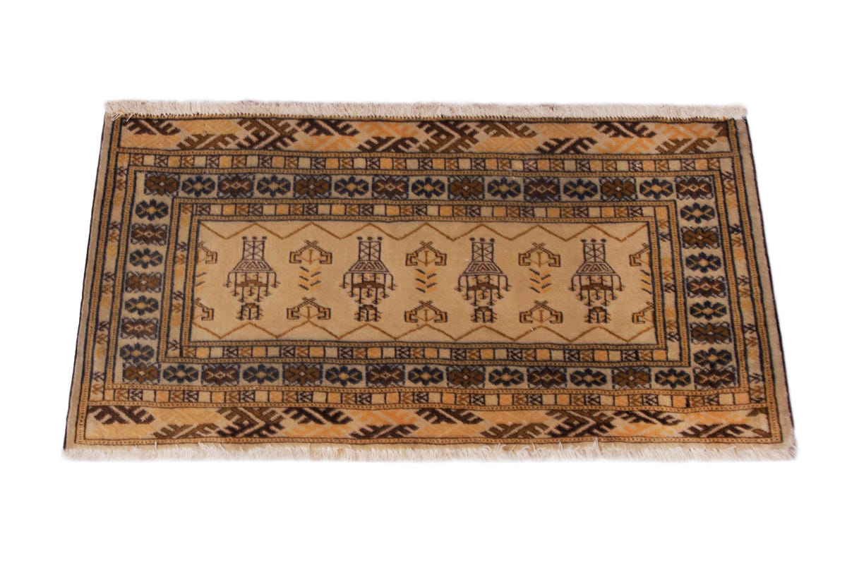 3849, Persian Torkaman Mini Rug