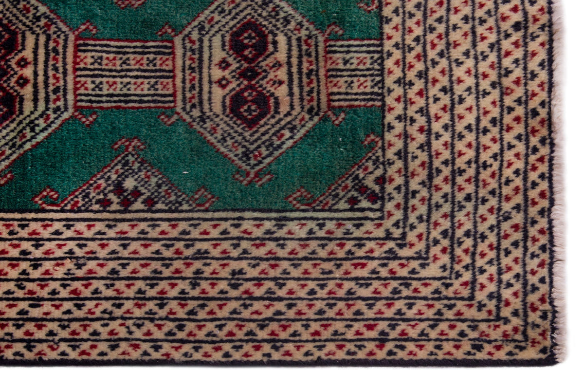 3853, Persian Torkaman Mini Rug