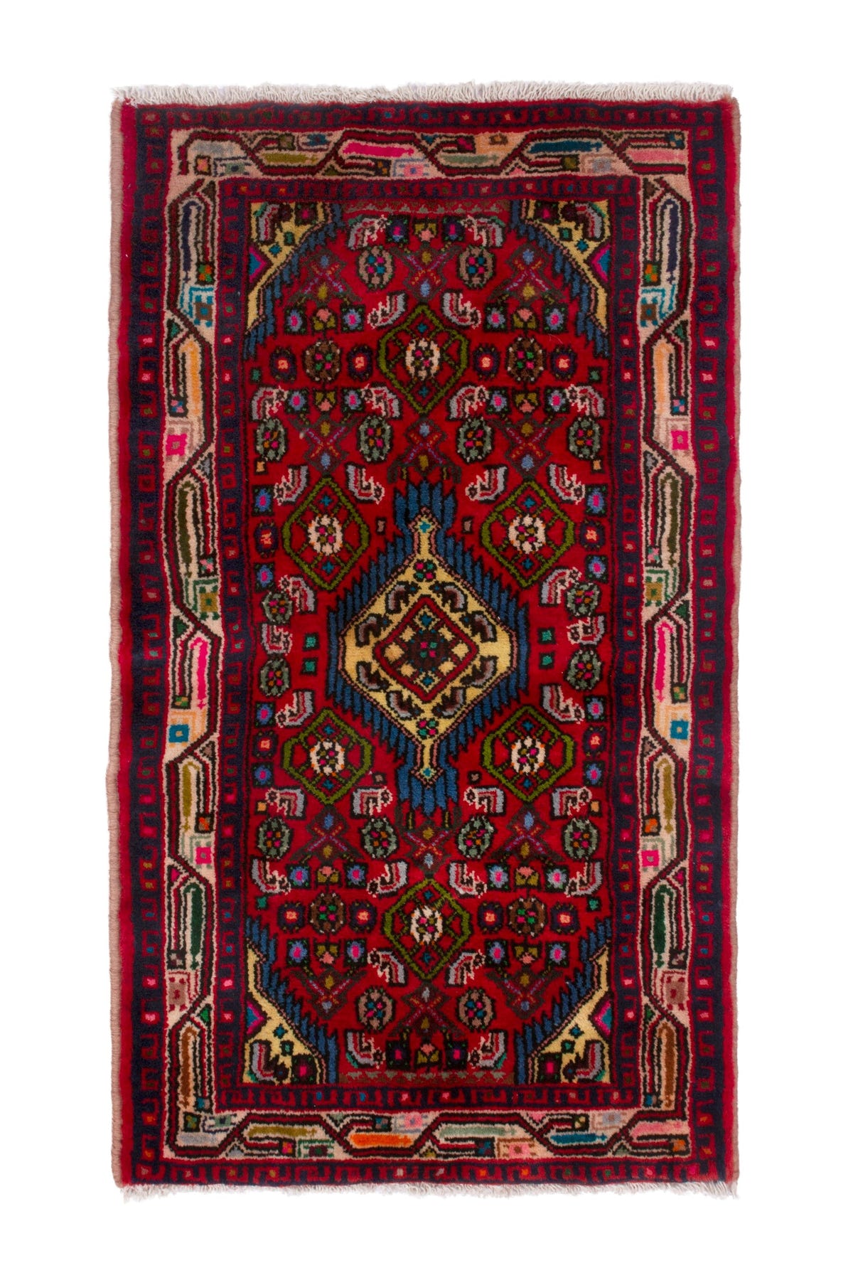 3863, Persian Hamadan Mini Rug
