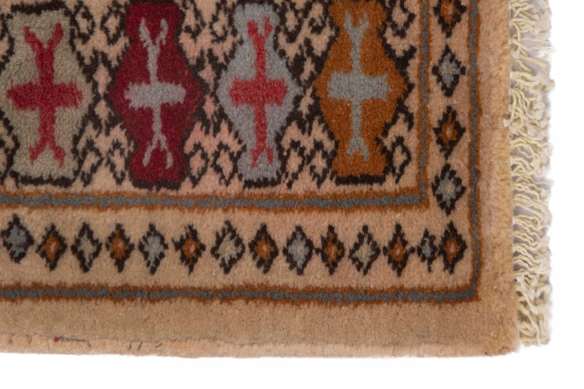 3870, Persian Torkaman Mini Rug