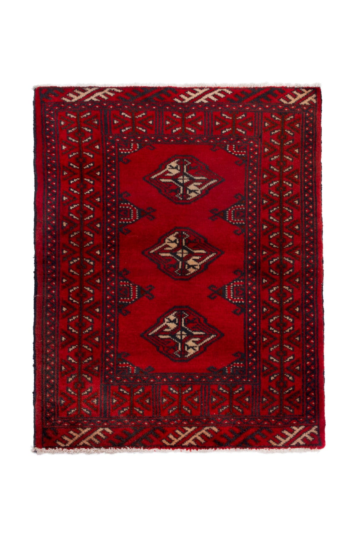 3876, Persian Torkaman Mini Rug