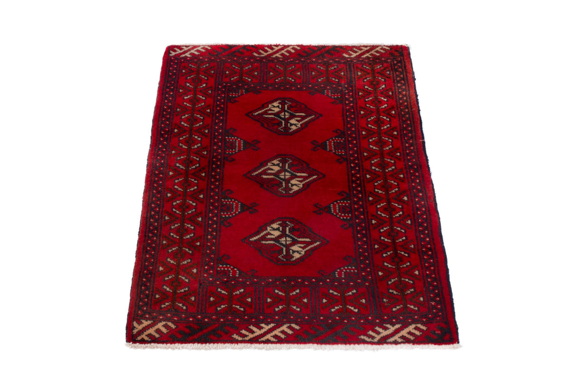 3876, Persian Torkaman Mini Rug
