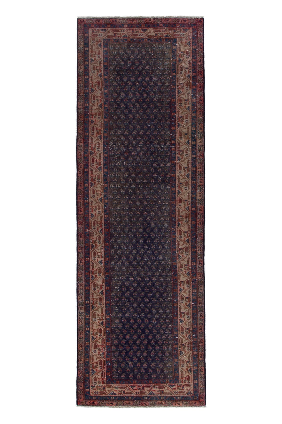 4040, Persian Botteh Runner Rug