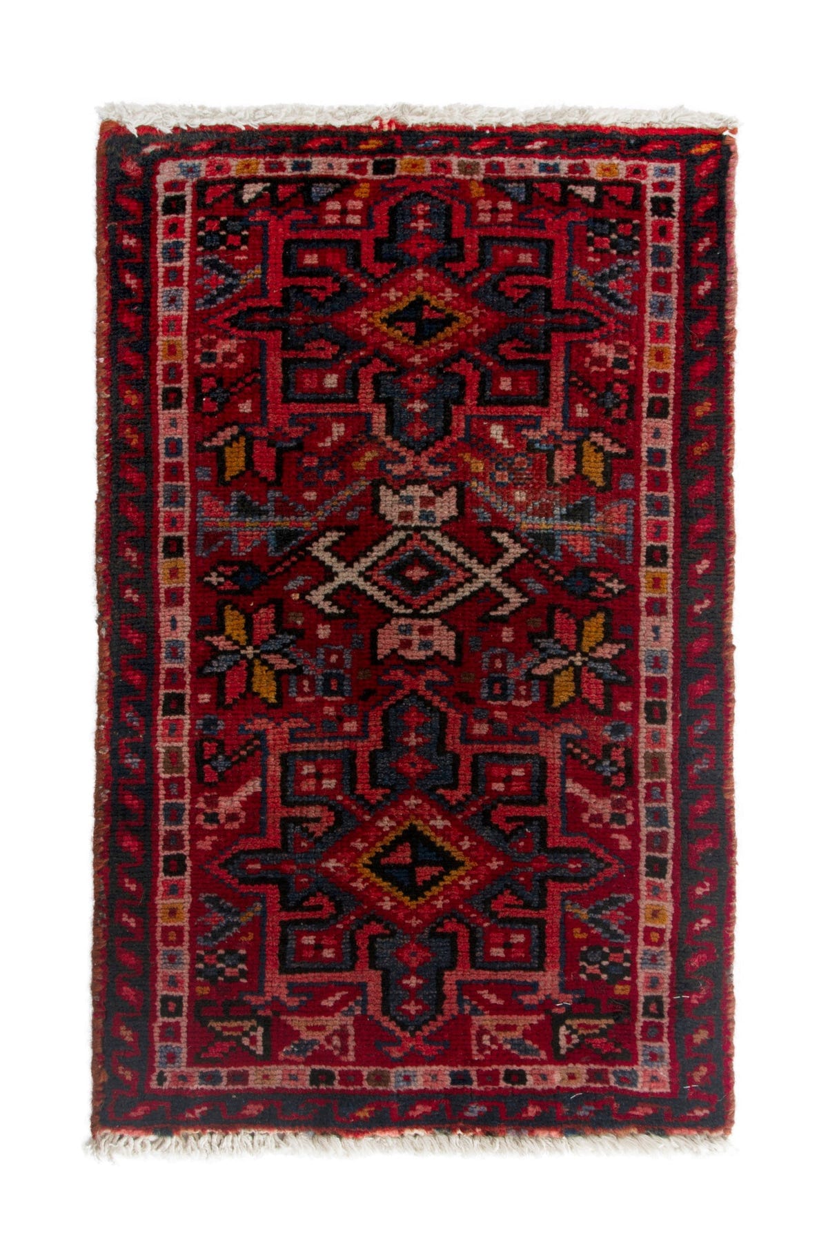 4173, Persian Gharajeh Mini Rug