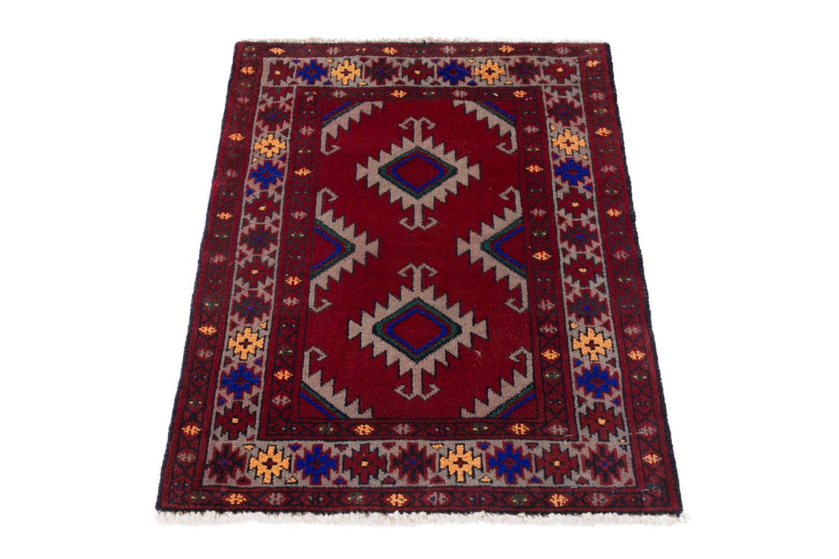 4177, Persian Torkaman Mini Rug