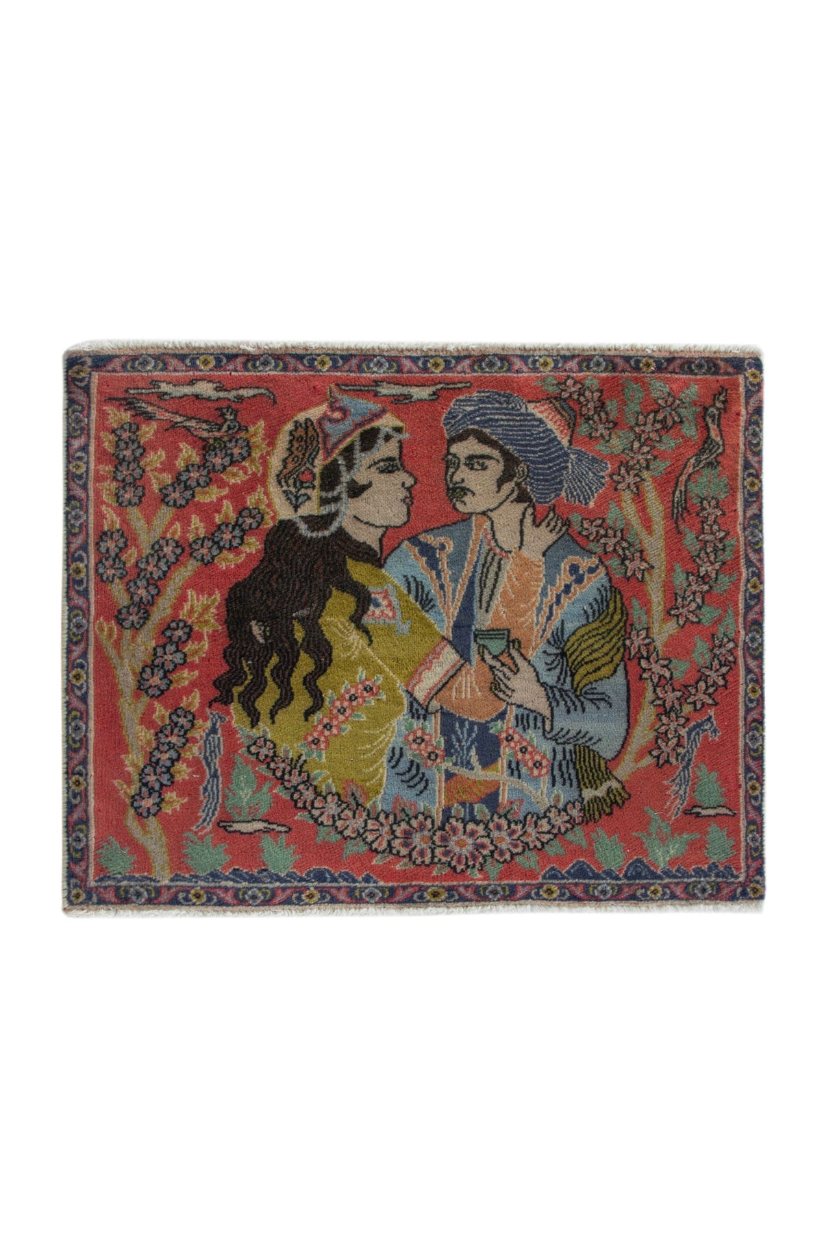 4179, Persian Sarouk Mini Rug