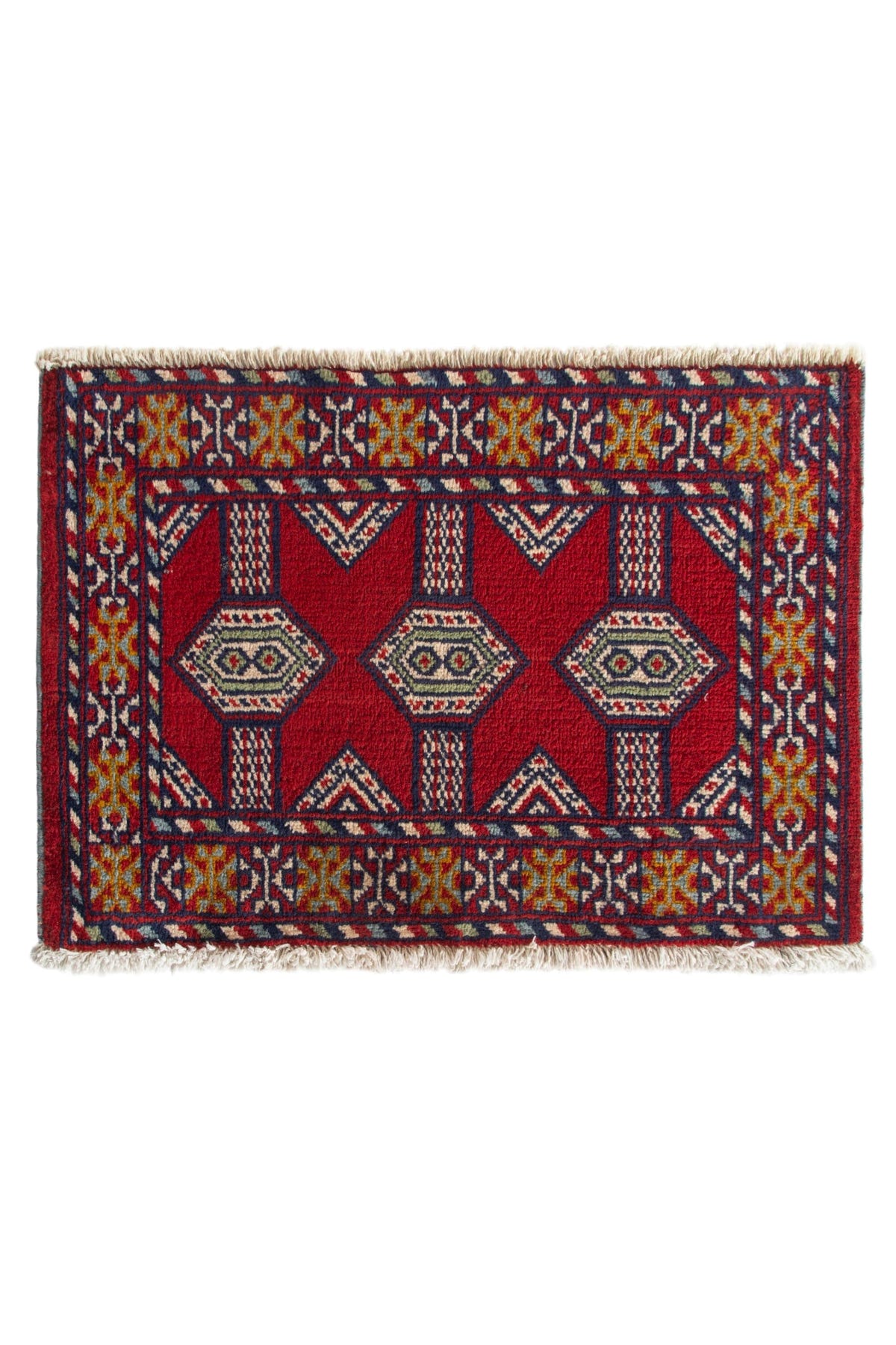 4191, Persian Torkaman Mini Rug