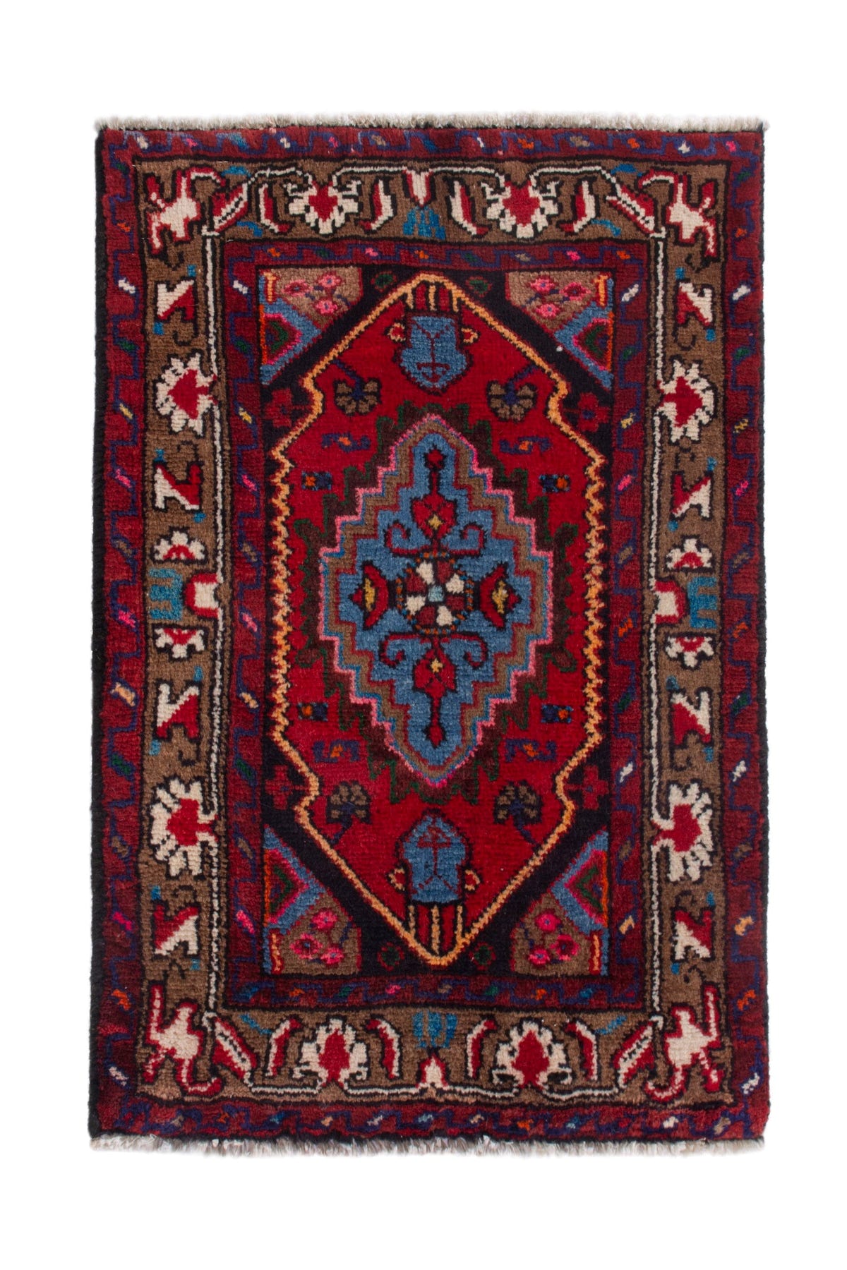 4194, Persian Hamadan Mini Rug