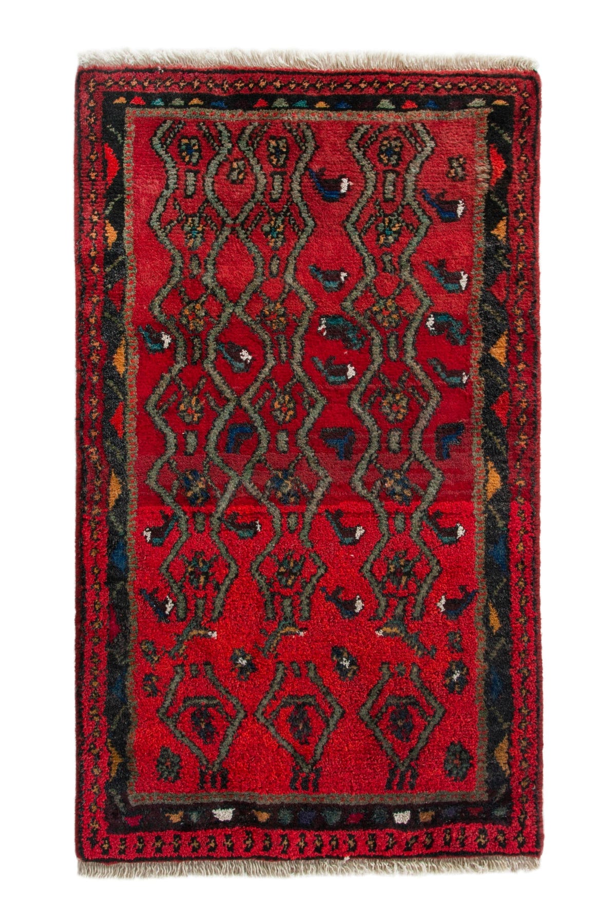 4198, Persian Hamadan Mini Rug