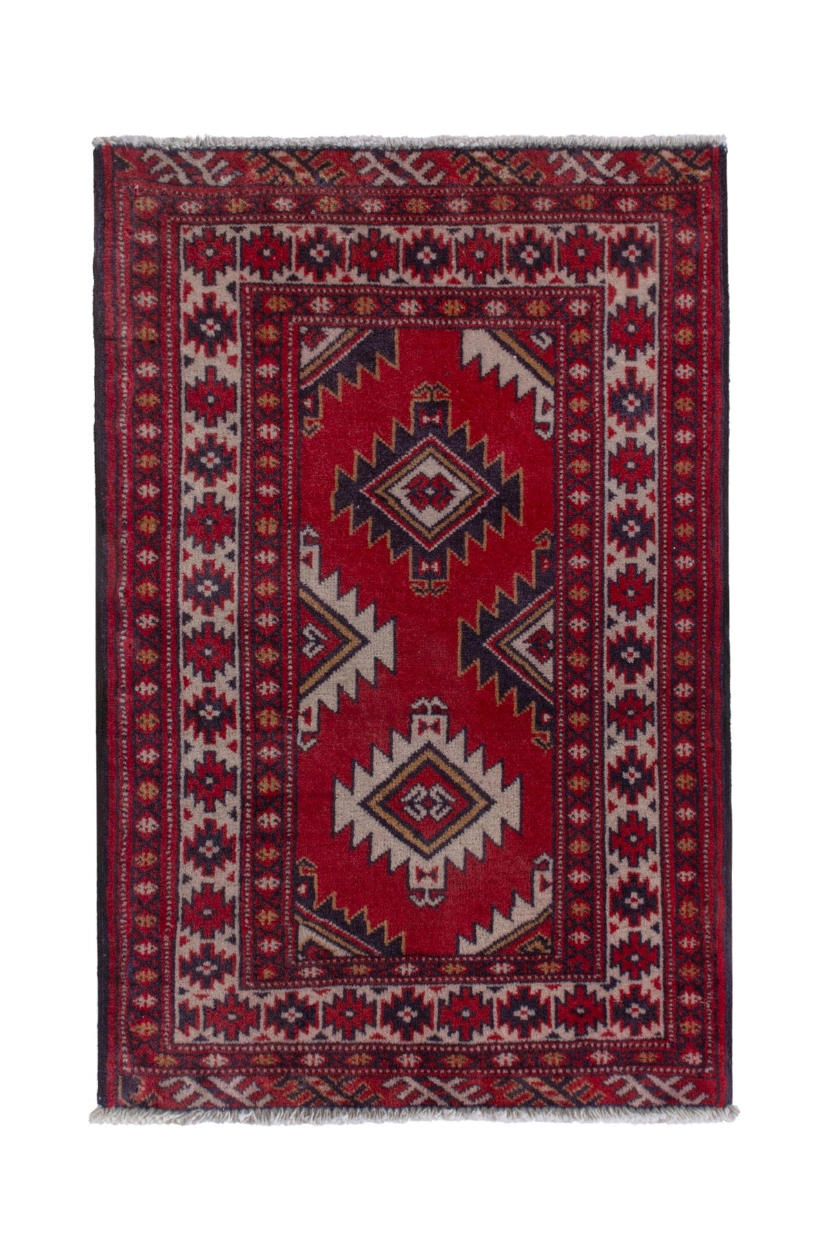 4201, Persian Torkaman Mini Rug