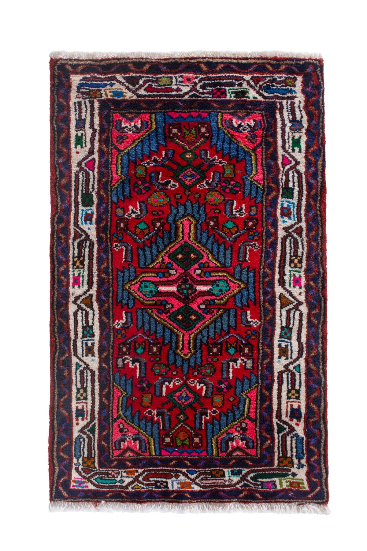 4207, Persian Hamadan Mini Rug