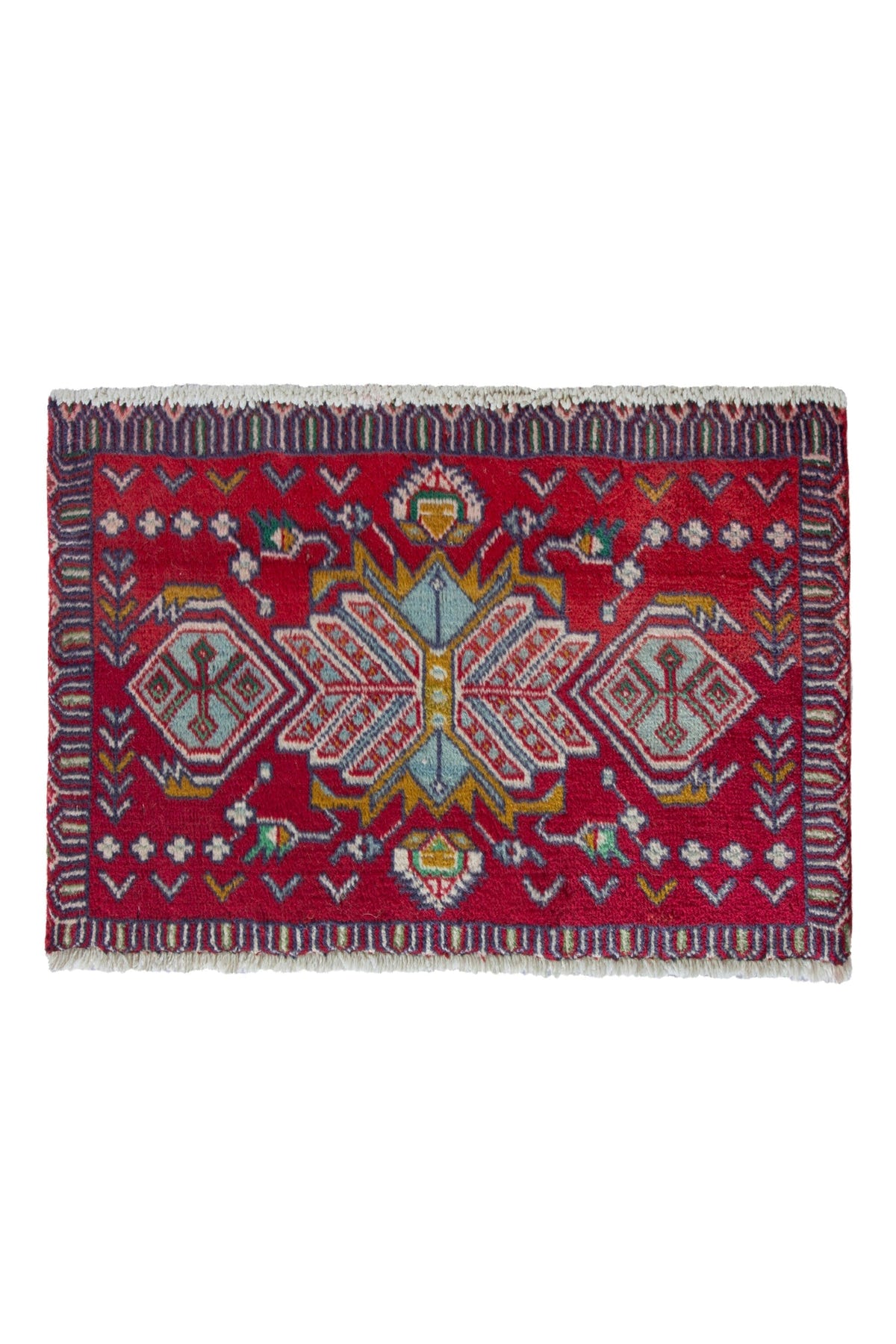 4211, Persian Torkaman Mini Rug