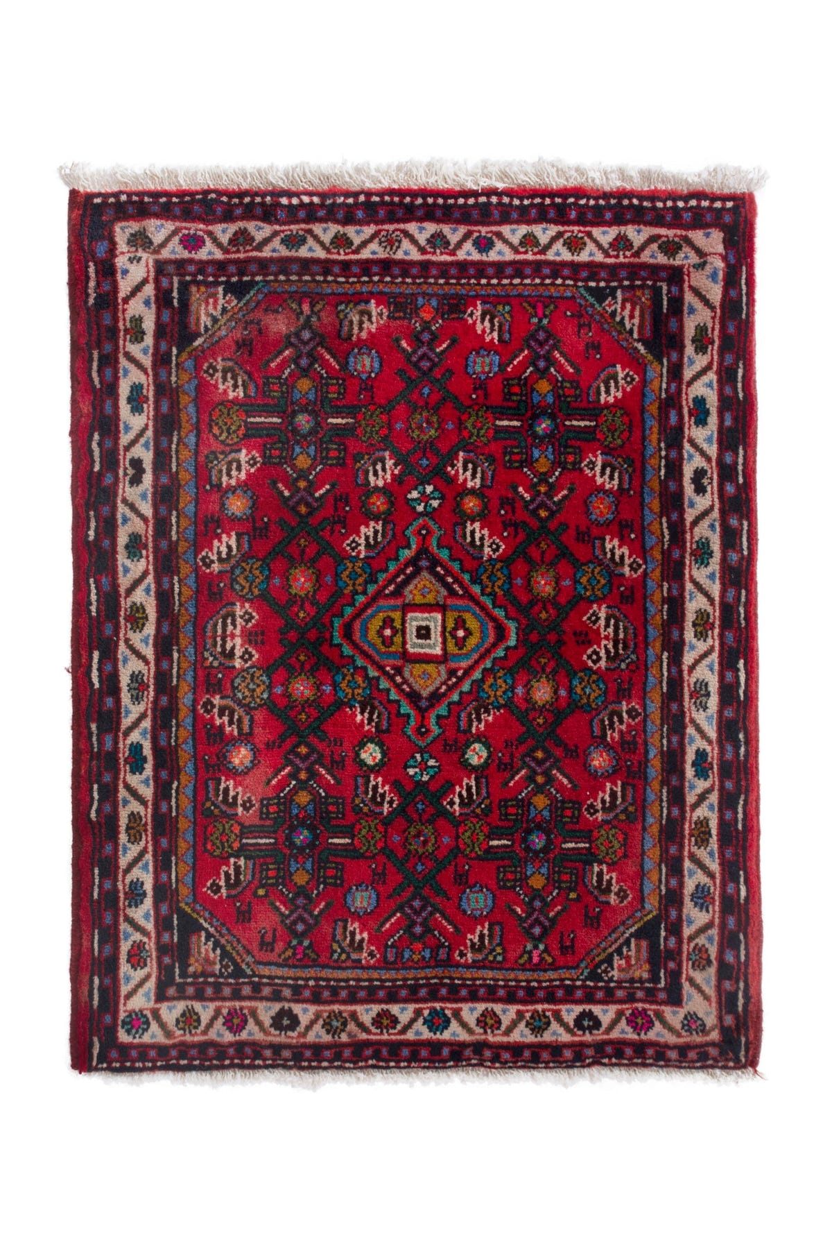 4215, Persian Hamadan Mini Rug
