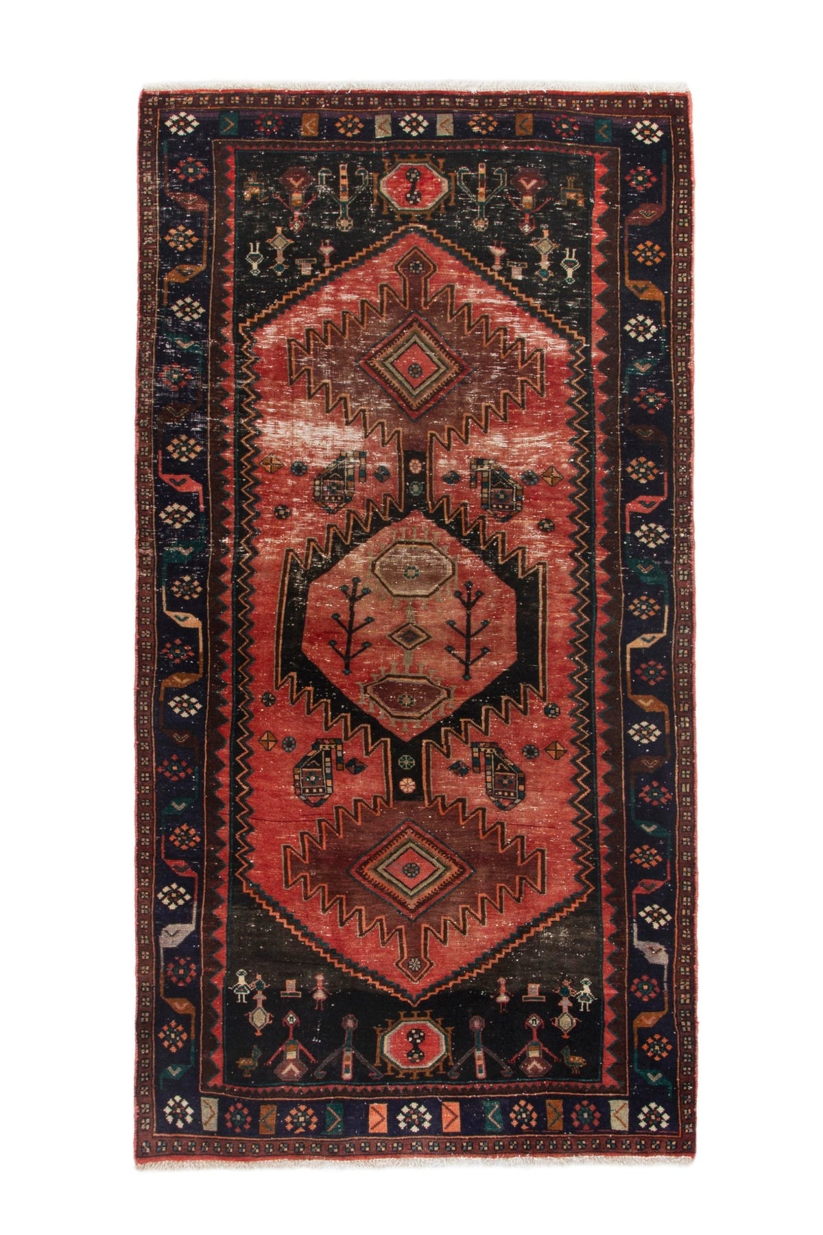4299, Persian Hamadan Runner Rug