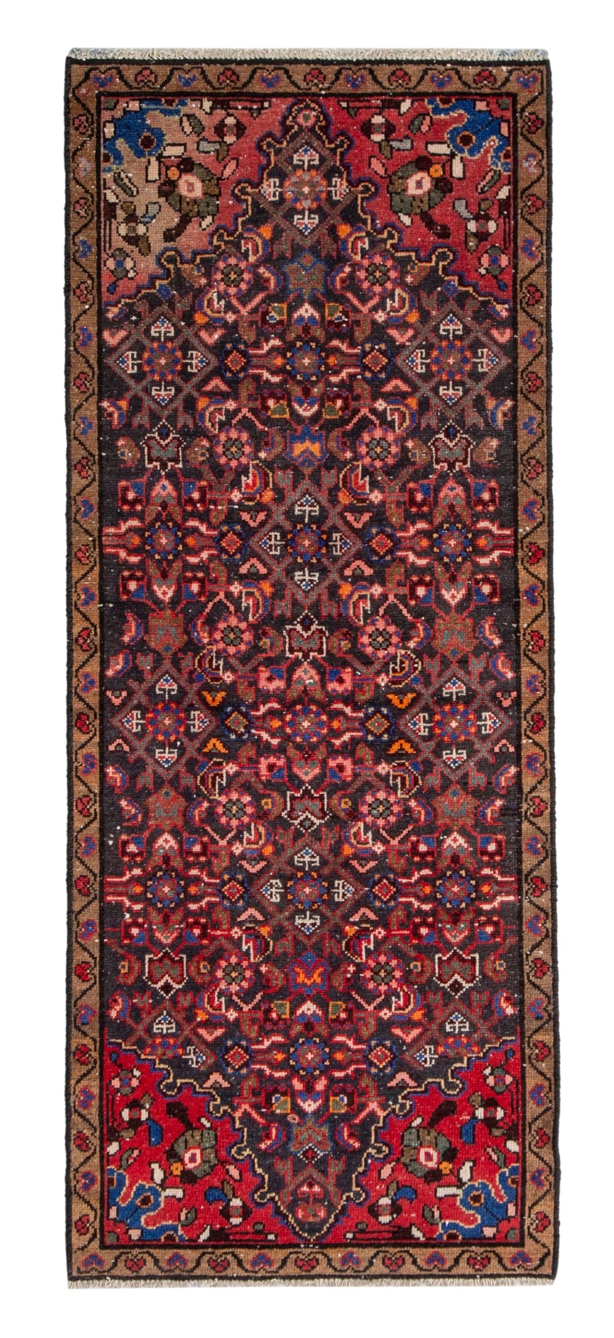 4673, Persian Hamadan Runner Rug