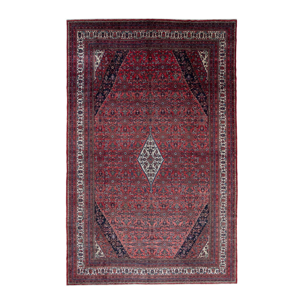 Persian Hamedan oversized rug in burgundy and deep red, 11'2" x 17'3"