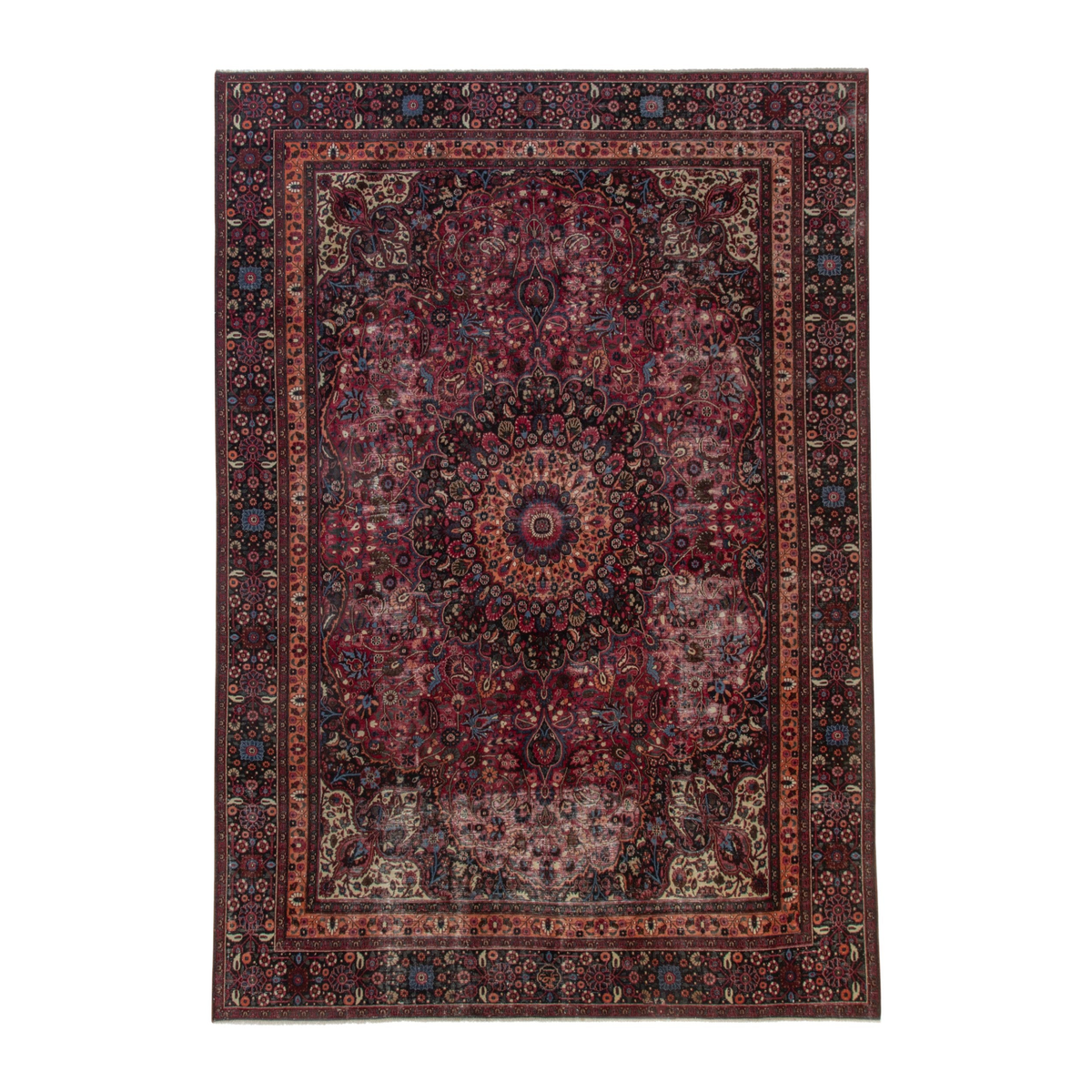 Persian Birjand oversized rug in burgundy and deep red, 9'2" x 12'10"