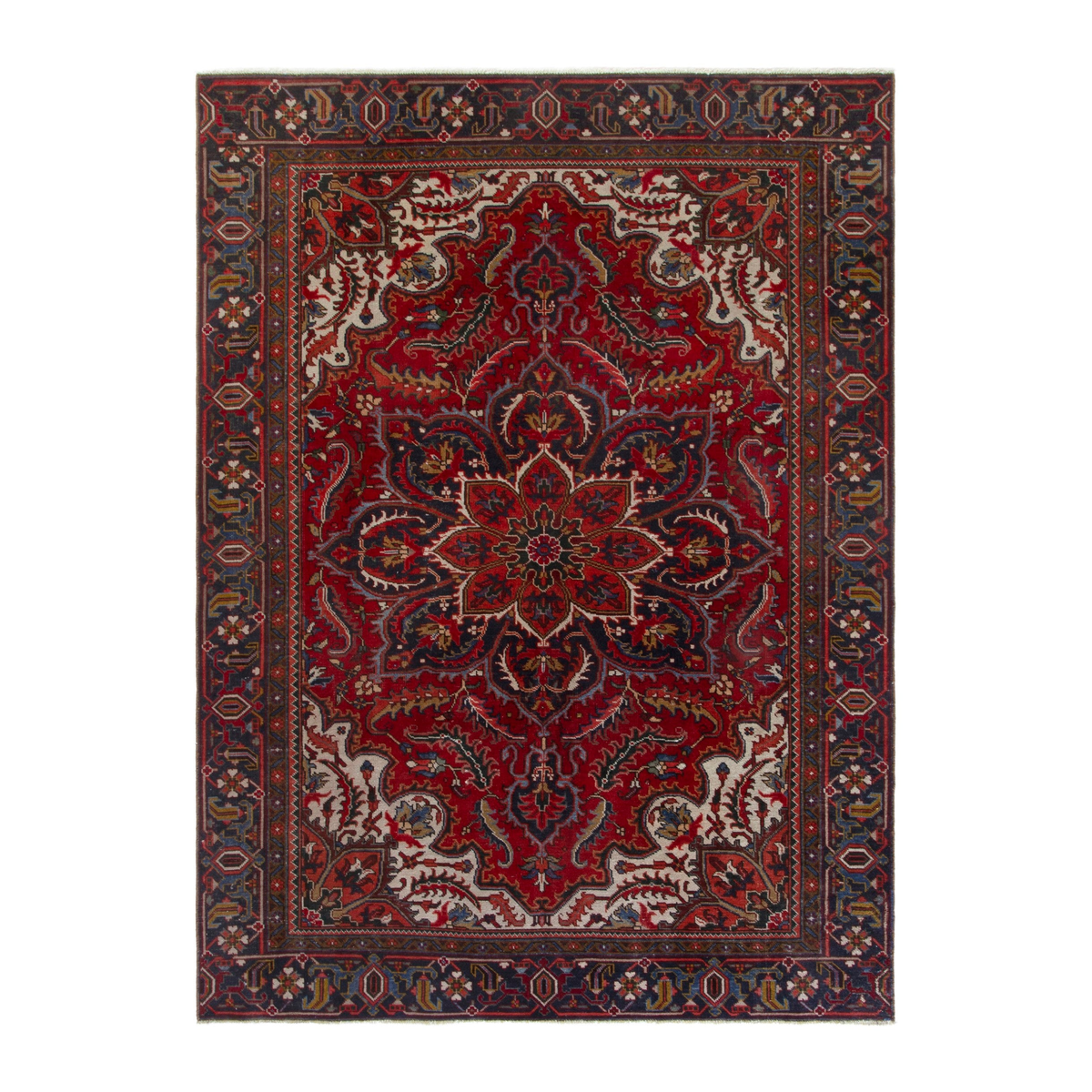 Persian Gorevan oversized rug in deep red and burgundy, 8'3" x 11'