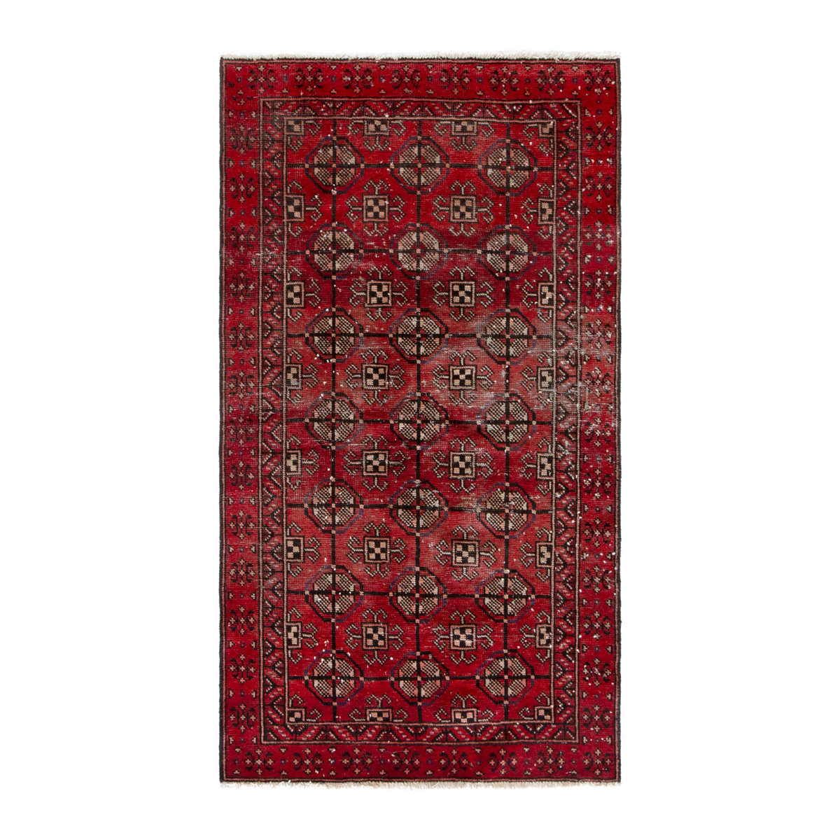 Persian Ferdos accent rug in deep red and chestnut, 3'1" x 5'7"