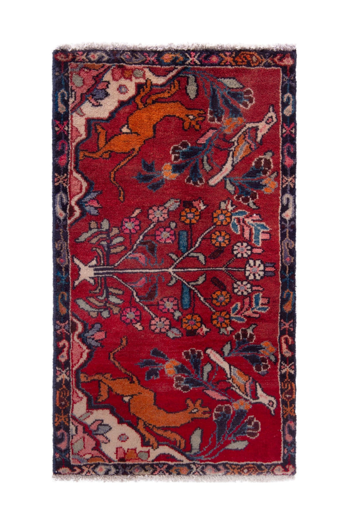 5222, Persian Hamadan Mini Rug