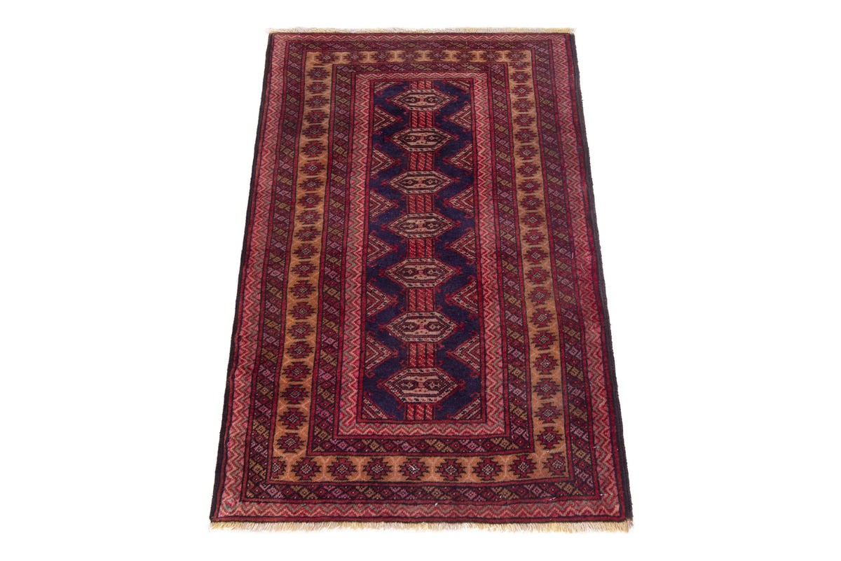 5232, Persian Torkaman Mini Rug