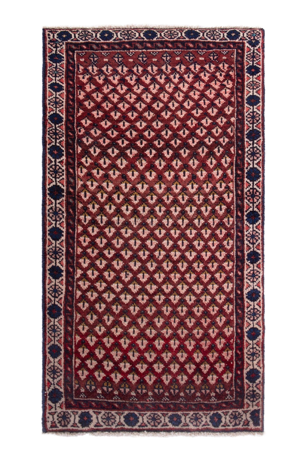 5237, Persian Botteh Mini Rug