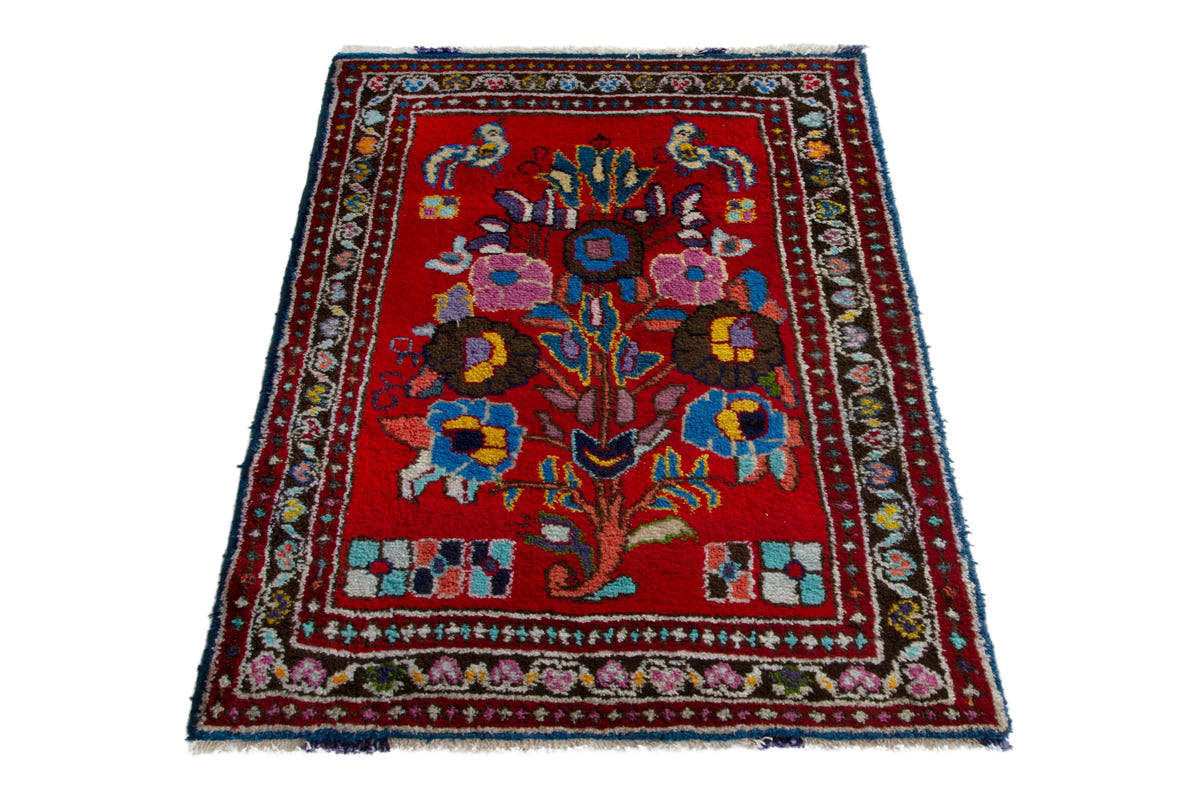 5238, Persian Hamadan Mini Rug