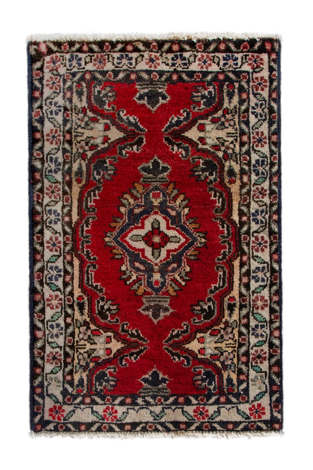 5244, Persian Hamadan Mini Rug