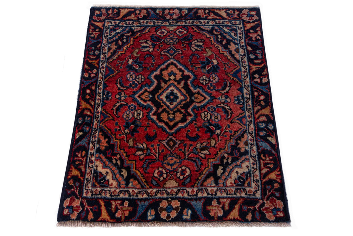 5272, Persian Hamadan Mini Rug