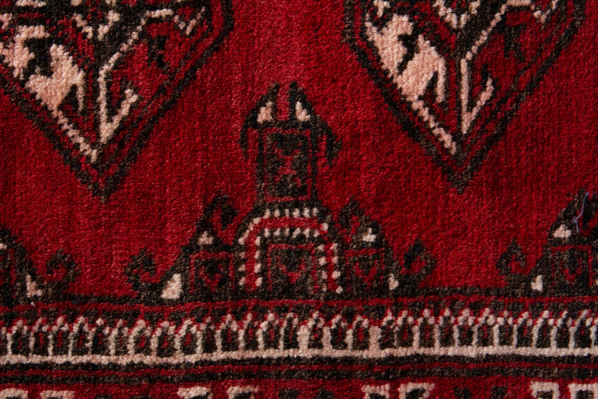 5275, Persian Torkaman Mini Rug