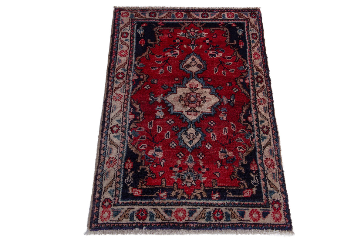 5284, Persian Hamadan Mini Rug