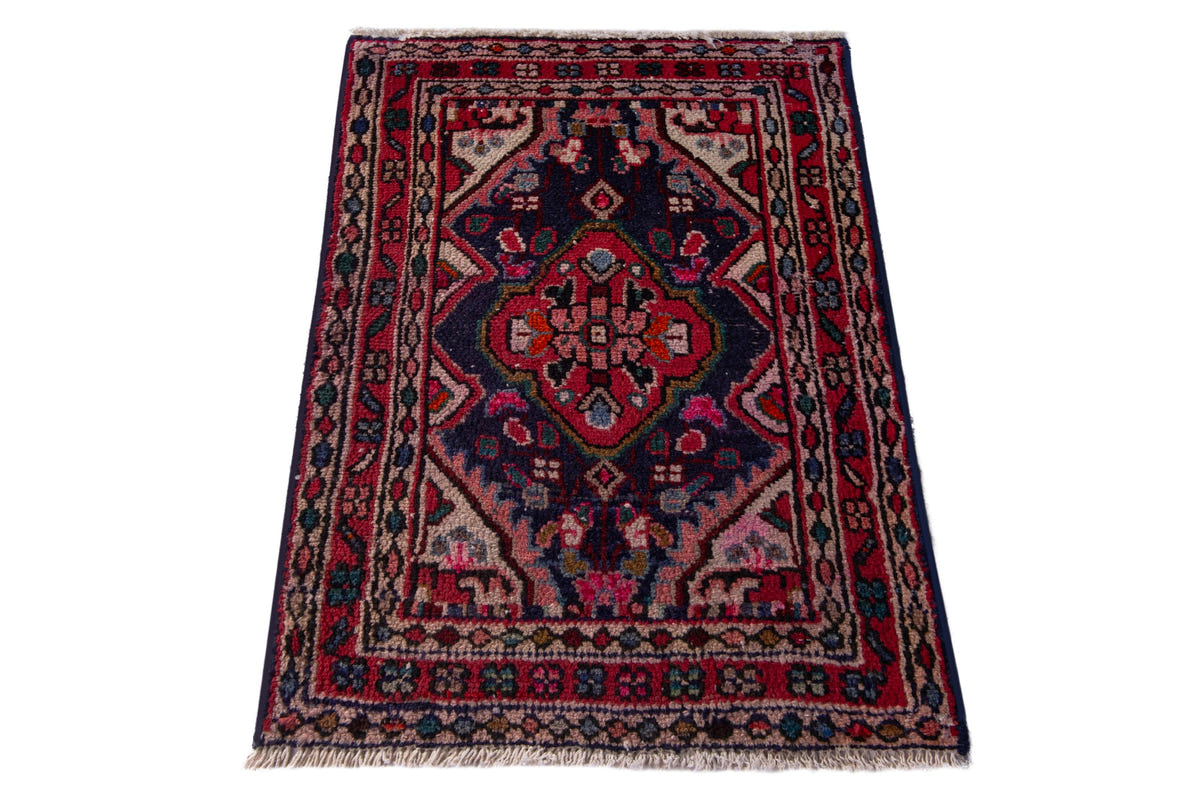 5285, Persian Hamadan Mini Rug