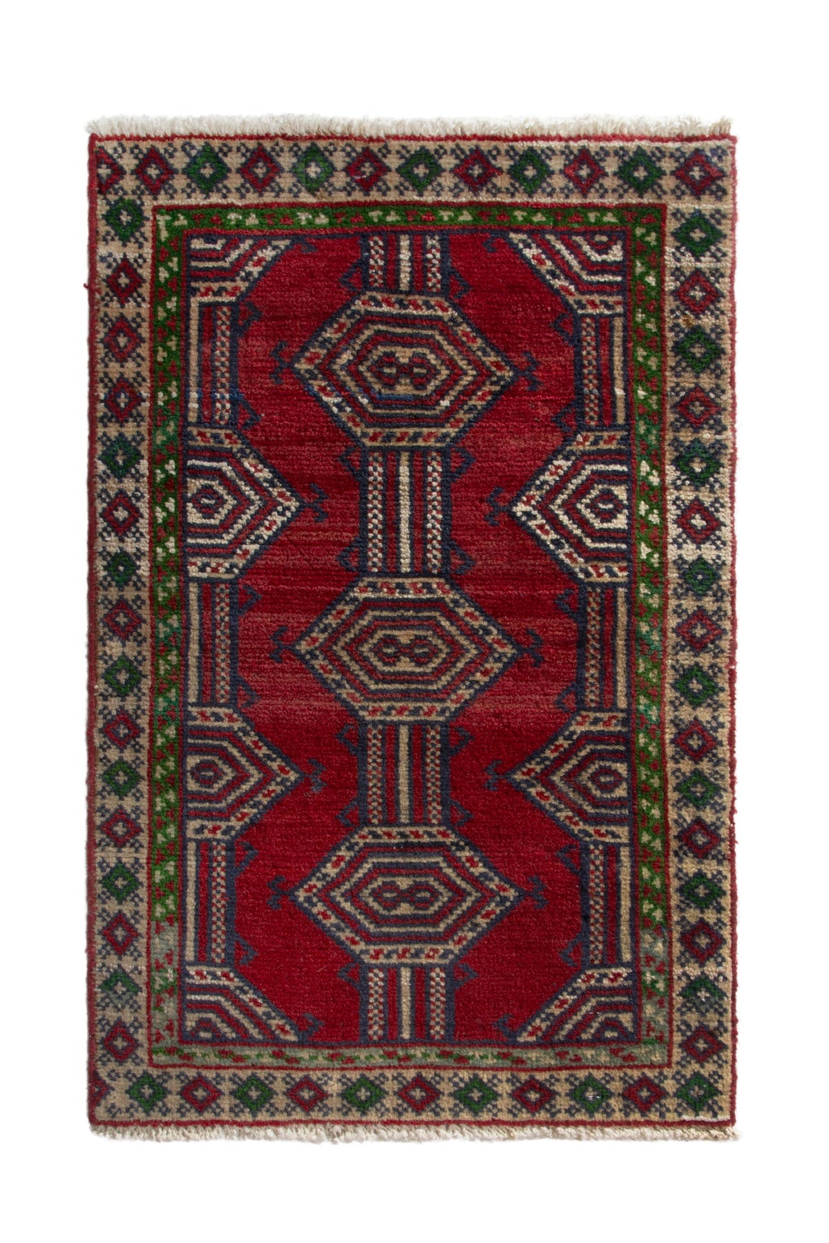 5299, Persian Torkaman Mini Rug