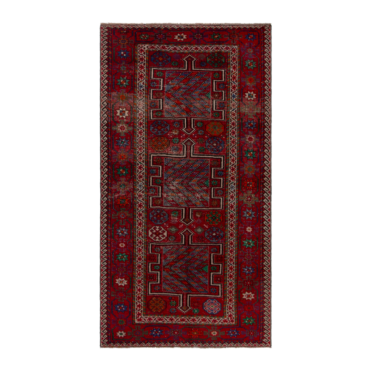 Persian Ghoochan area rug in deep red and burgundy, 5'1" x 9'8"