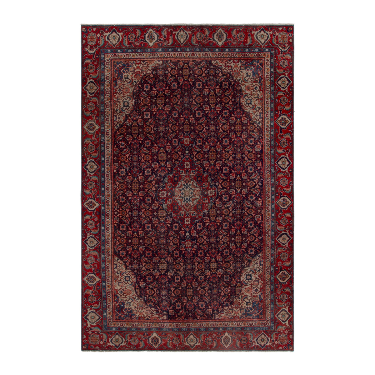 Persian Mahal oversized rug in burgundy and deep red, 8'2" x 12'5"