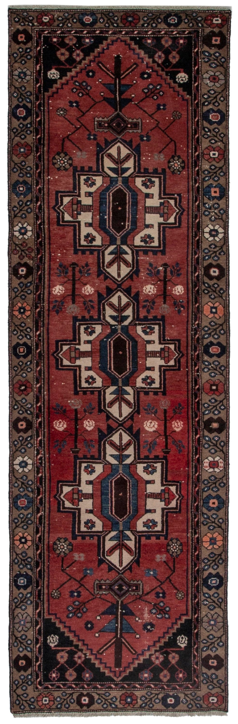 5462, Persian Hamadan Runner Rug