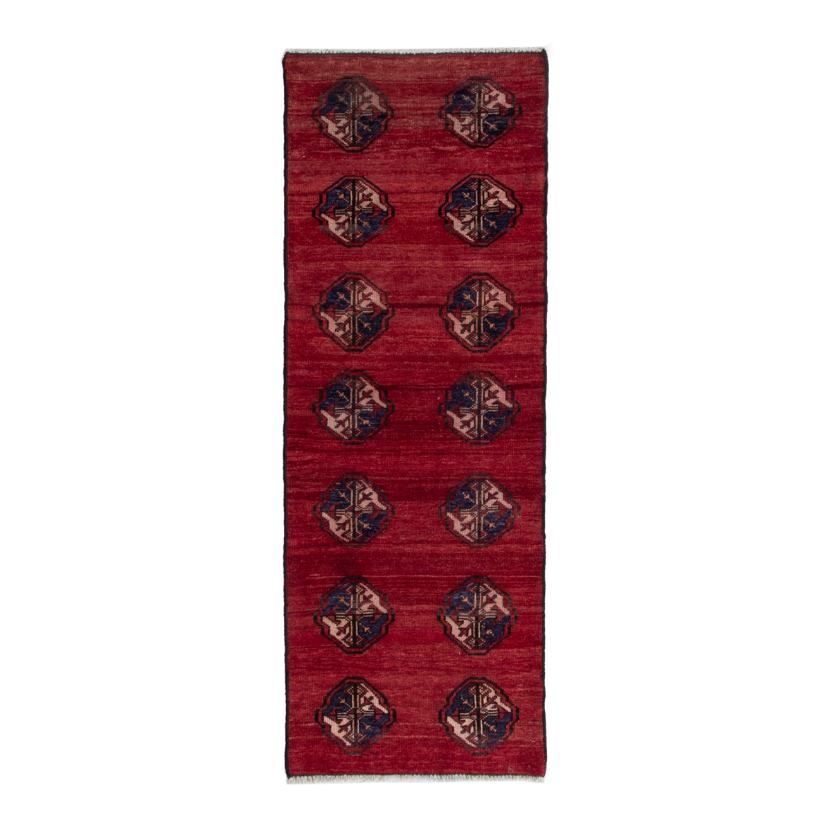 Persian Torkaman accent rug in deep red and burgundy, 2'2" x 5'7"