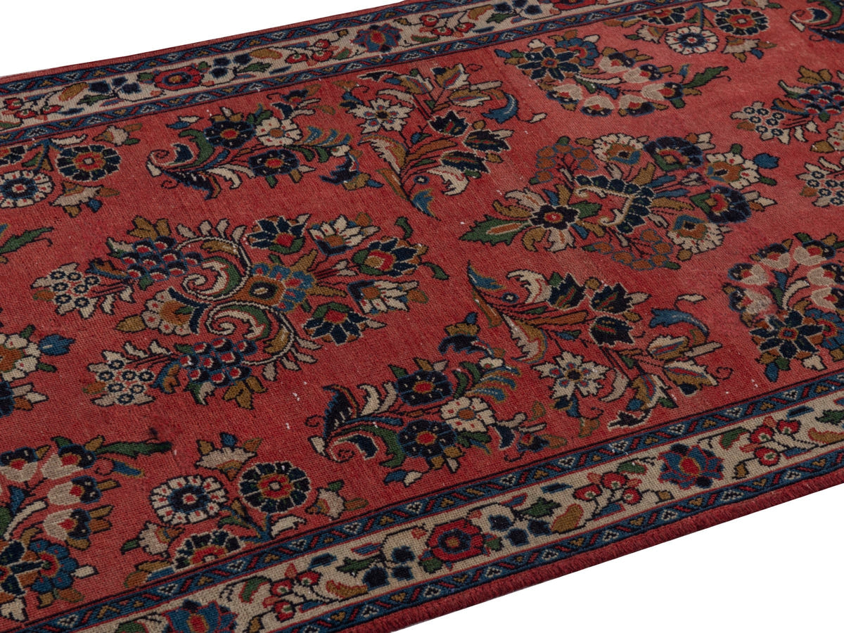 5636, Persian Sarouk Runner Rug