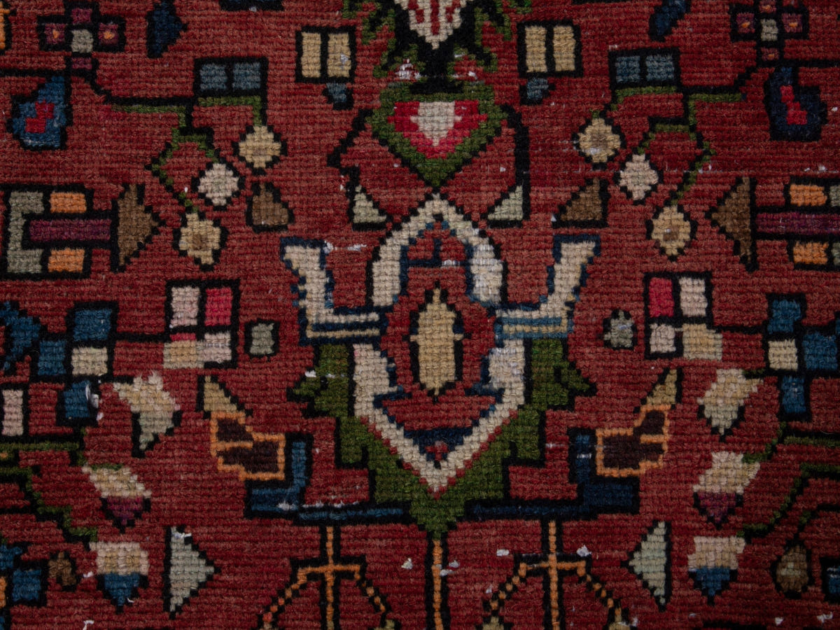 5637, Persian Hamadan Runner Rug