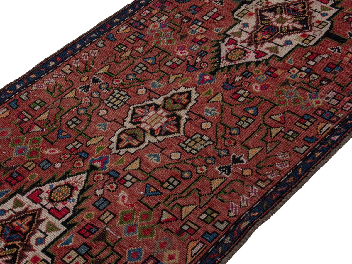 5637, Persian Hamadan Runner Rug