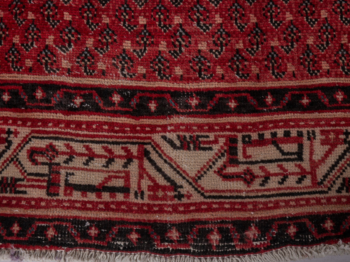 5666, Persian Botteh Runner Rug