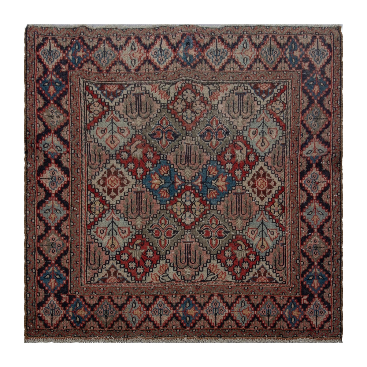 5734 - Persian Kashan Accent Rug 3'11" x 3'11"
