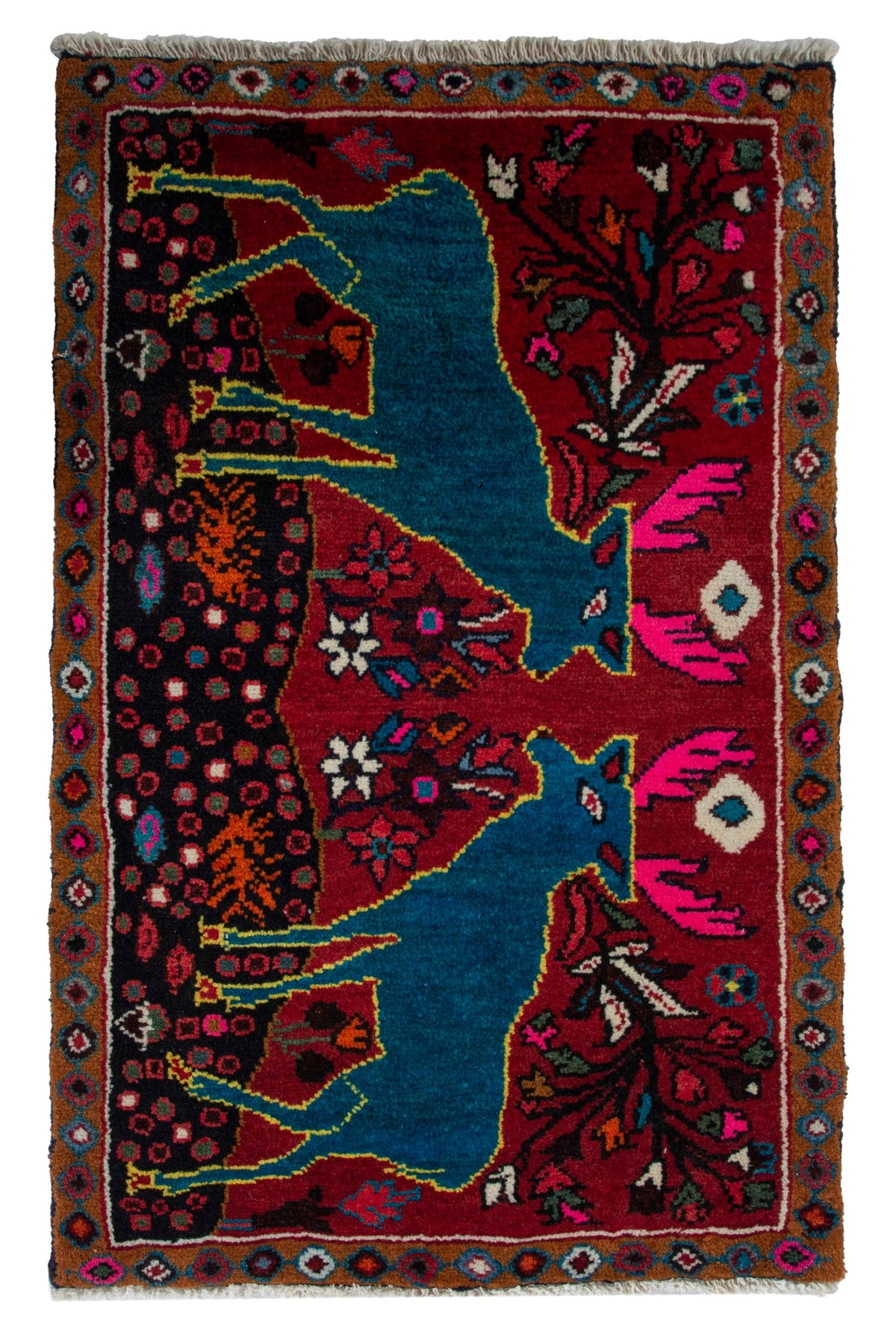 5842, Persian Hamadan Mini Rug