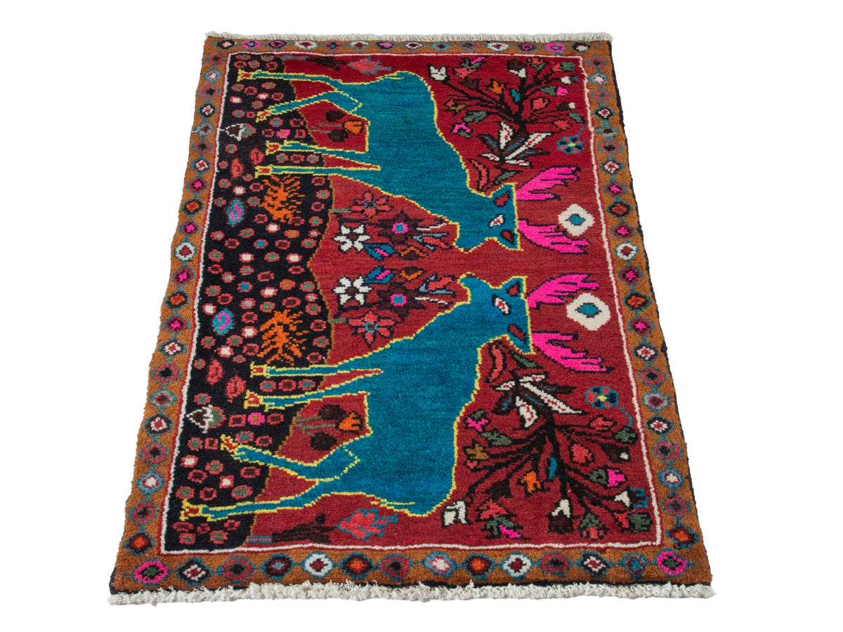 5842, Persian Hamadan Mini Rug