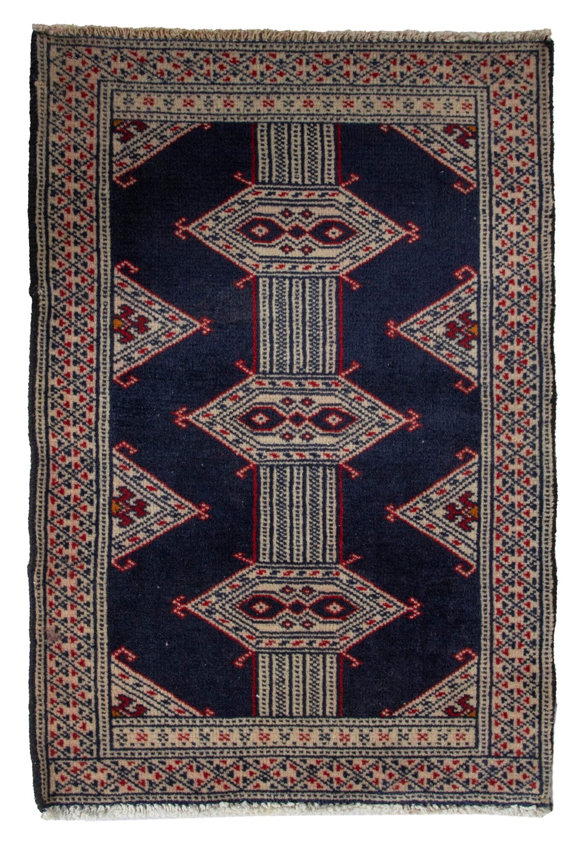 5846, Persian Torkaman Mini Rug