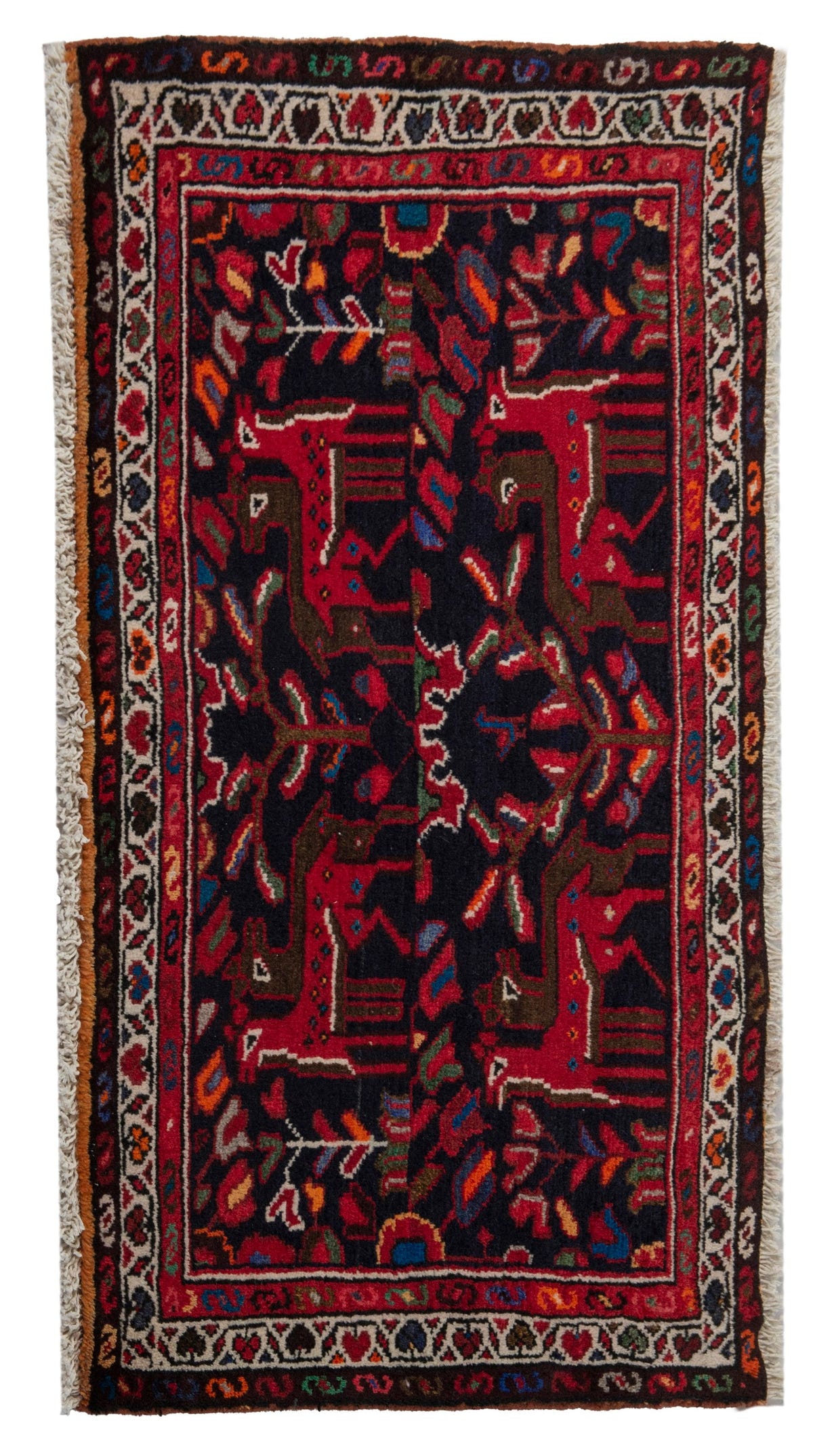 5868, Persian Hamadan Mini Rug