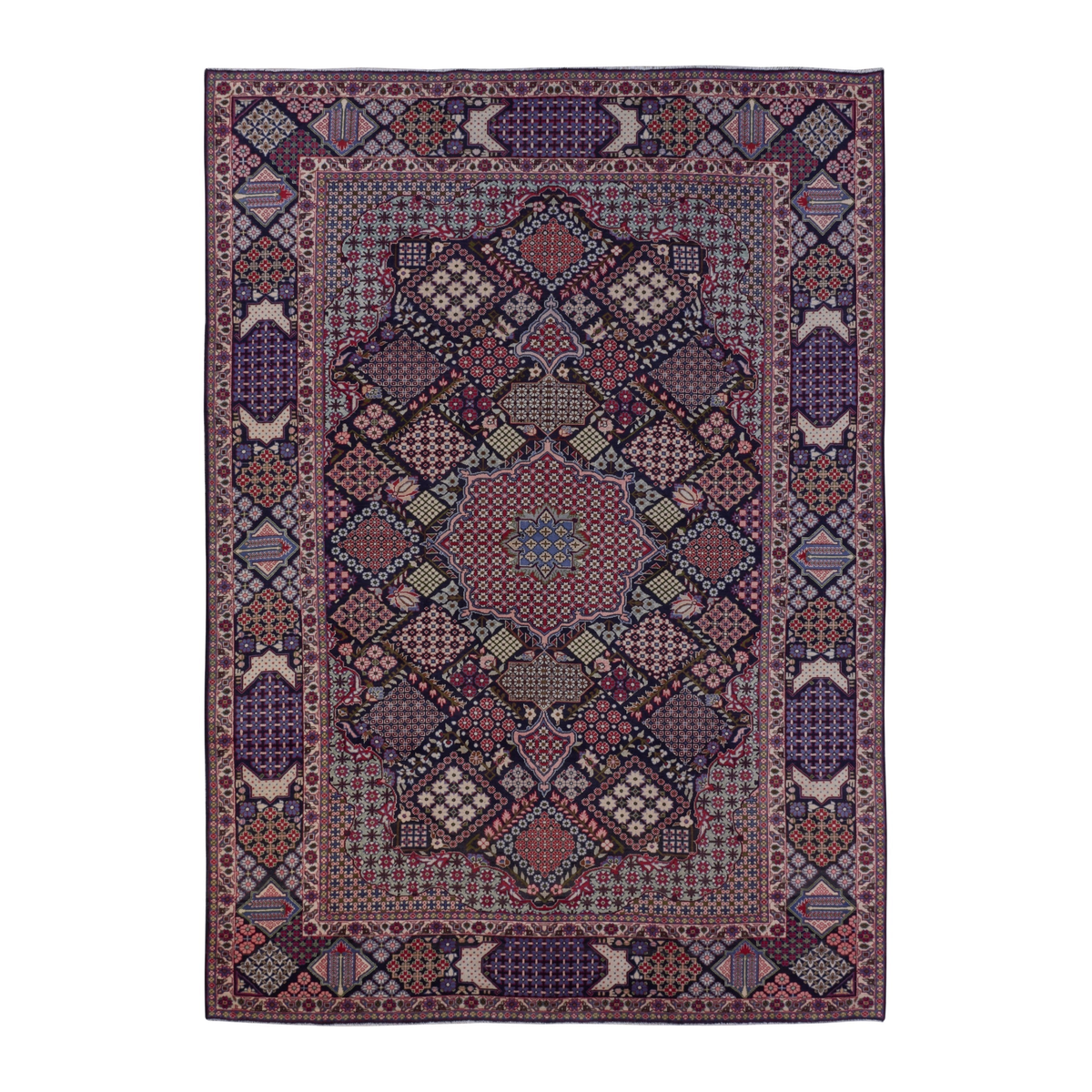 Persian Najafabad oversized rug in burgundy and deep red, 9'6" x 13'7"
