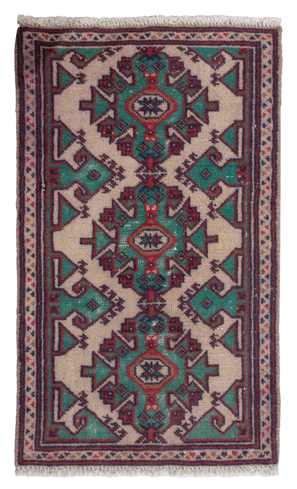 4821, Persian Torkaman Mini Rug