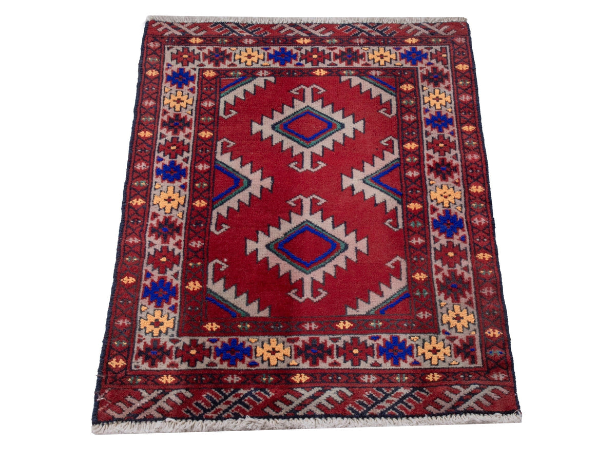 4864, Persian Torkaman Mini Rug