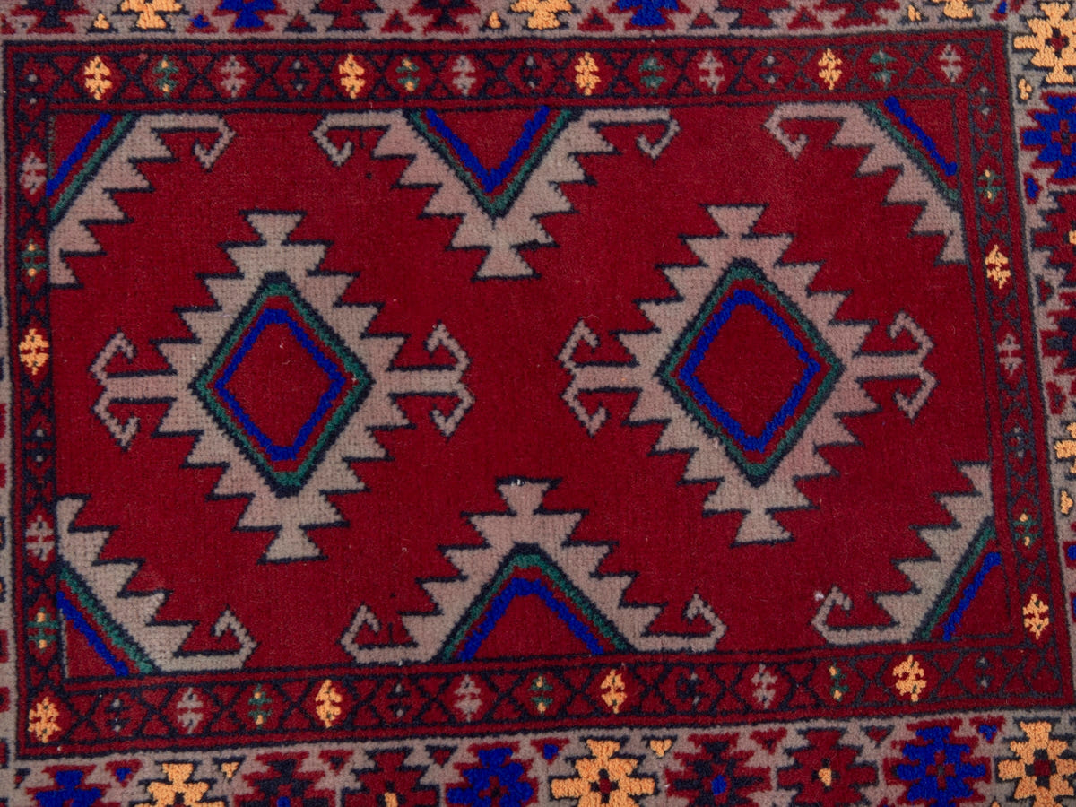 4864, Persian Torkaman Mini Rug